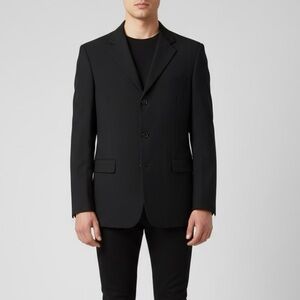 Classic Black Men's Formal Blazer Cigliano Platinum Collection Styled in Italy